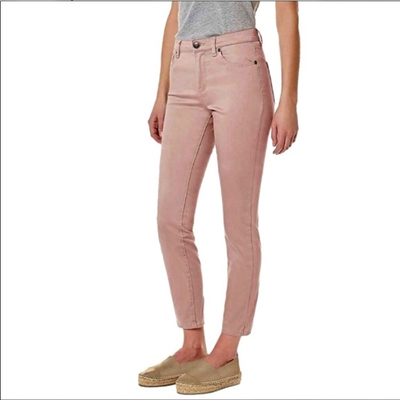 Buffalo David Bitton Aubrey Midrise Stretch Ankle Grazer Denim Pink - Picture 1 of 8